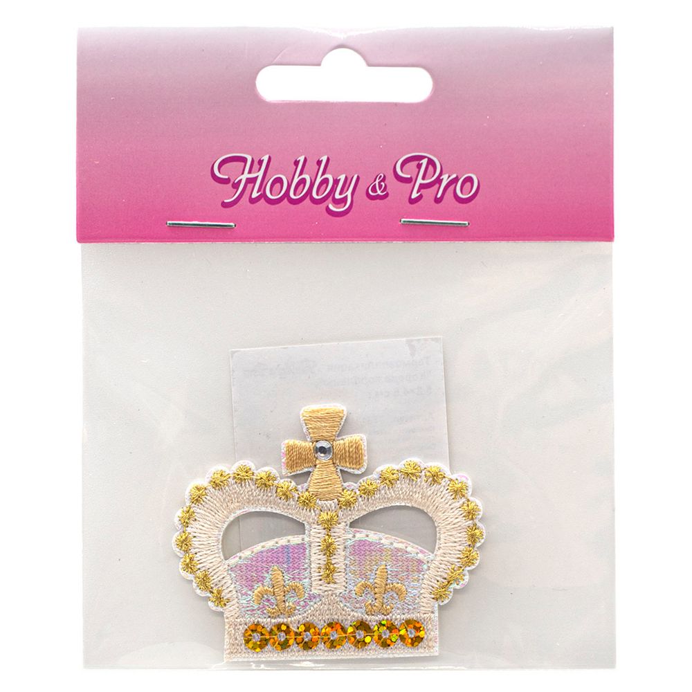 Термоаппликация "Корона королевы", 5.8х4.5см