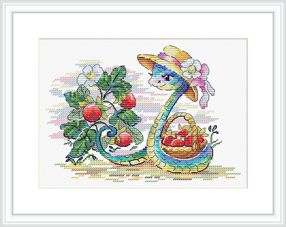 Набор для вышивания нитками МП Студия М-792, Ягодный урожай, 13х19 см