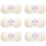 Пряжа Люблю вязать Фитнес 100 / уп.6 мот. по 50 г, 100 м, 001 белый