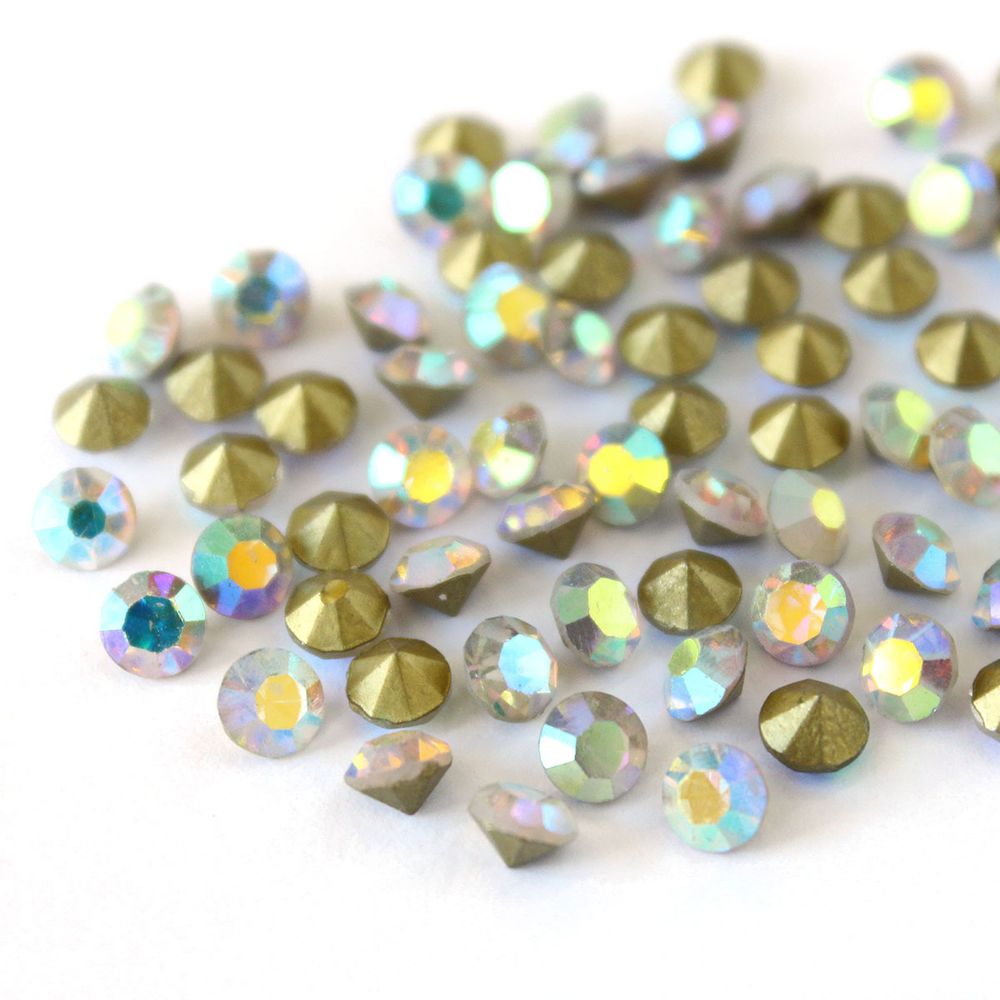 Стразы конусовидные риволи 4,8мм, ss20, 144 штук (стекло) (001АВ)