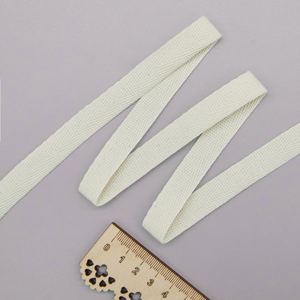 Тесьма (лента) киперная (100 х/б) 15 мм / 50 метров, суровый