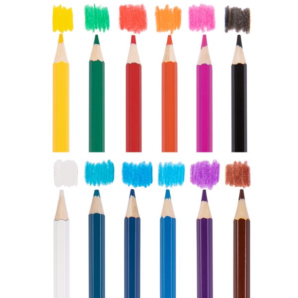 Карандаш двусторонний (набор) заточенный 10х12 цв, Лео LSDCP-06