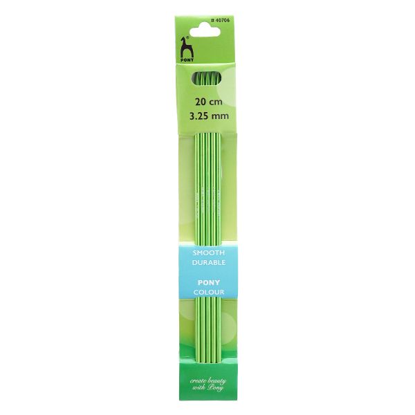 Спицы чулочные Pony Colour ⌀3.25 мм, 20 см, алюминий, 5 шт, 40706