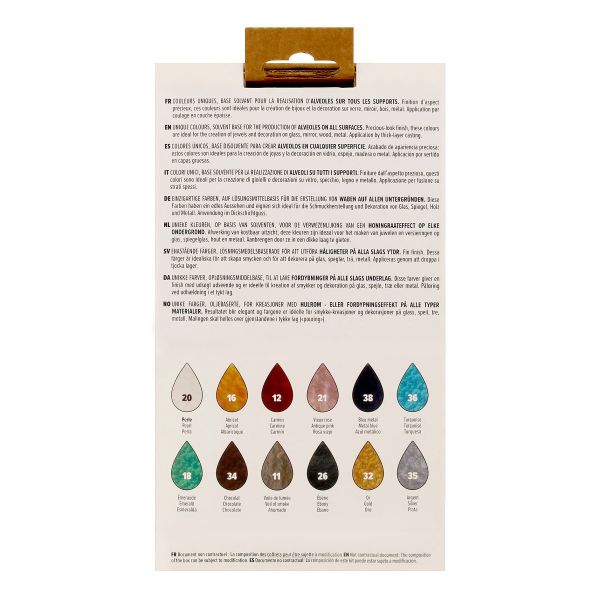 Набор красок Pebeo Fantasy MooИсследование с фактурным эффектом 12 цв. 20 мл