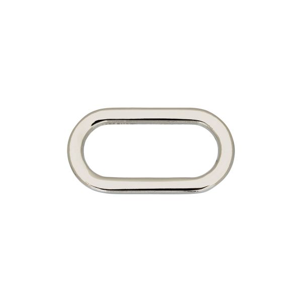 Рамка овальная металл 30х15 мм, литая, 10 шт, 04 никель, Gamma GH 07/25