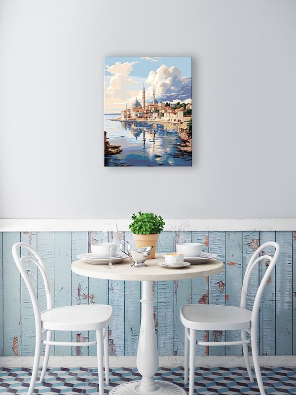 Картина по номерам Фрея PNB/PL-366, Городской пейзаж у моря, 50х40 см