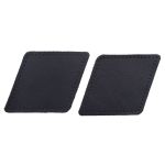 Заплатки пришивные из кожи, ромб 8х11,2см с перфорацией, 2 шт, 100% кожа, 05 темно-синий, 9125