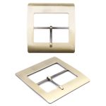 Пряжка ременная металл 60 мм ушко, 84х81 мм, тертая бронза