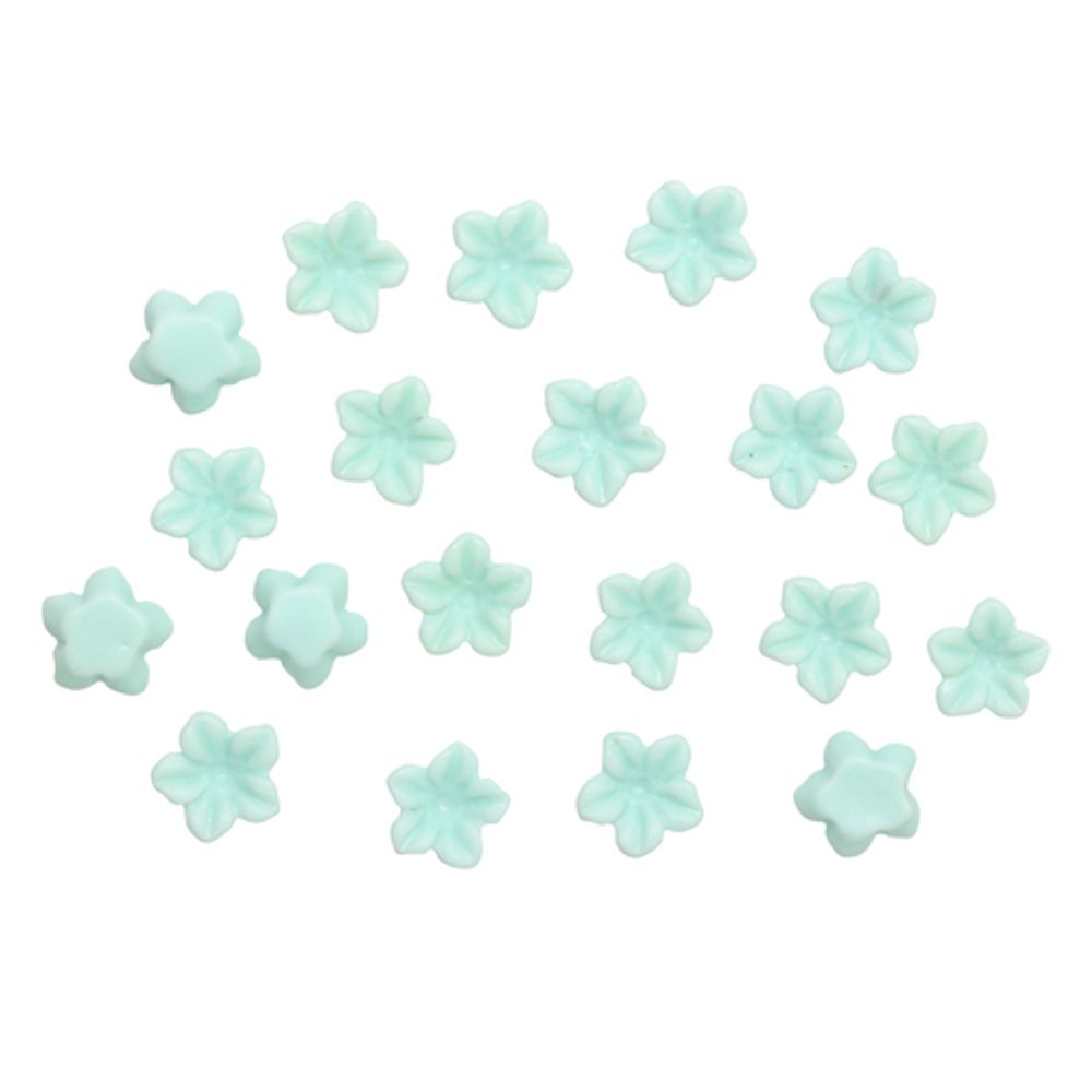 Цветочки для скрапбукинга, 6 мм, 20 шт в упак, светло-зеленый