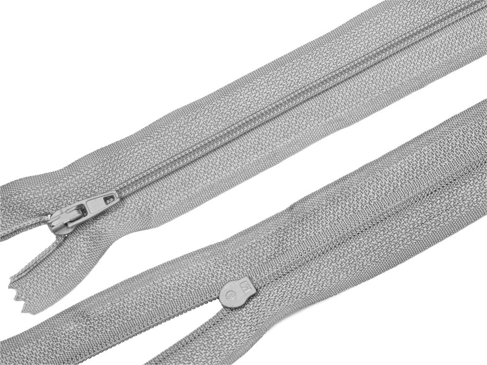 Молния спираль (витая) (цв.SBS) брючная Т3 (3 мм) 1 зам., н/раз., 20 см, автомат, S-133 светло-серый, уп.5000 шт