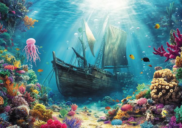 Пазл 1000 элементов, PZL-1000/76 Затонувший парусник, Фрея