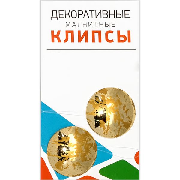 Подхваты шторные магнитные с рисунком ⌀35 мм, 2 шт, 02Г золото, Gamma