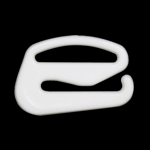 Крючки для бюстгальтера пластик 11.0 мм, 100 шт, белый