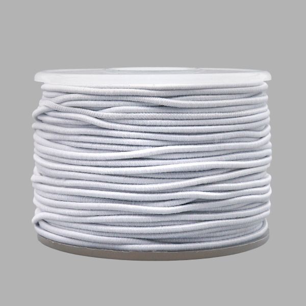 Резинка шляпная (шнур эластичный) ⌀1.0 мм / 30 метров, 0370-1100, цв.белый