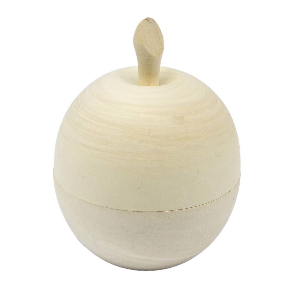 Заготовка из дерева Шкатулка Яблоко 70 мм, 2 шт