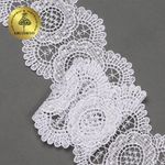 Кружево гипюр (плетёное) 90 мм, диз. 120, цв.1 белый, уп. 9 м, Kruzhevo