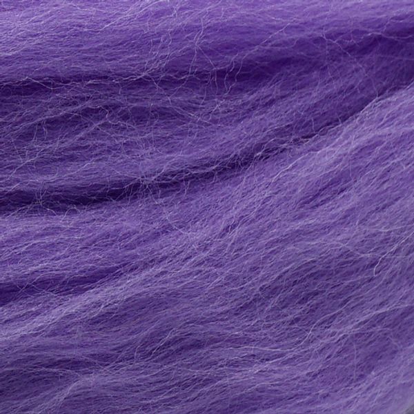 Шерсть для валяния Троицкая п/тонкая 1х100 г (до 29 мкр), 0394 сирень