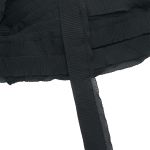 Кружево плиссированное 50 мм, / 45.72 метра, складка плиссе, двухслойное, цвет черный