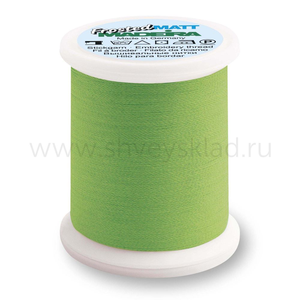 Нитки вышивальные супер матовые Madeira Frosted Matt №40, 500 м, цв. 7988, 9848, 1 катушка