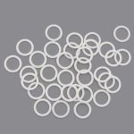 Кольца для бюстгальтера пластик ⌀10.0 мм, белый, 100 шт, 512045-1