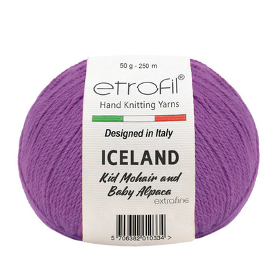 Пряжа Etrofil (Этрофил) Iceland / уп.10 мот. по 50 г, 250м 70614 фиолетовый
