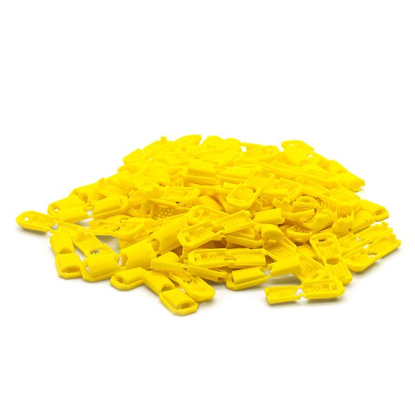 Наконечник для шнура пластик 13х9 мм, ПП, желтый, 100 шт