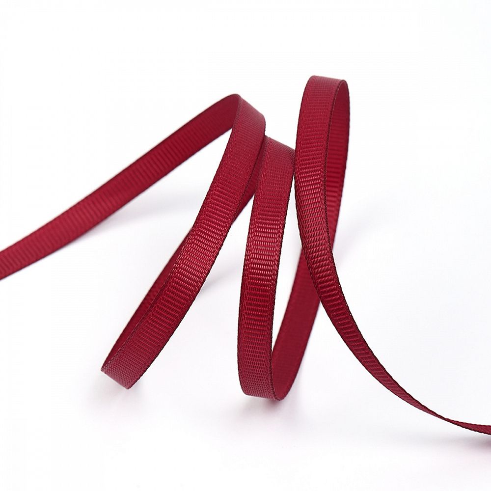 Лента репсовая (в рубчик) 6.0 мм, 275 вишневый уп.27,4м