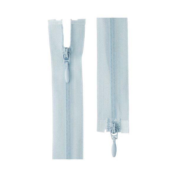 Молния спираль потайная плательная Т3 (3 мм) 2 зам., разъем., 60 см, 10 шт, №302 пастельно-серый №2, Gamma G103L2