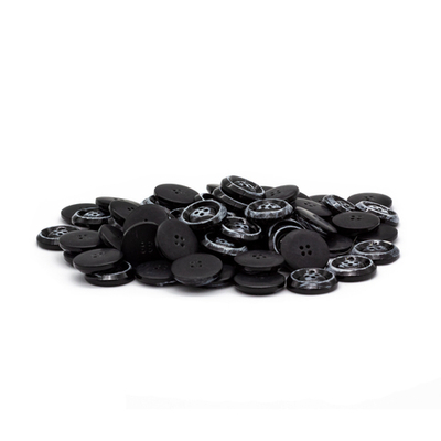 Пуговицы 4 прокола 54L (34мм), (Black (черный)), 72 шт