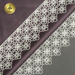 Кружево гипюр (плетёное) 45 мм, цв.02 молочный, 9м, Kruzhevo