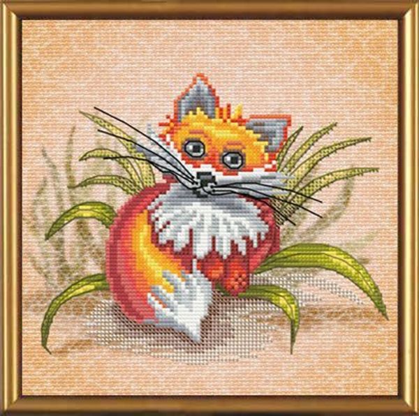 Набор для вышивания нитками Нова Слобода, Рыжик 18х18 см