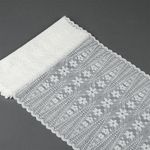 Кружево бельевое эластичное 220 мм / 18 м, 1909, цв.004 белый, Kruzhevo