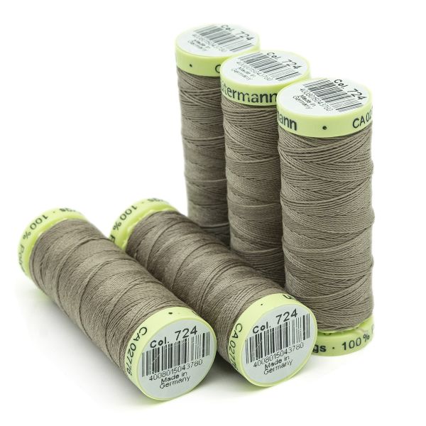 Нитки отделочные Gutermann Top Stitch, 30м, 724 бледно серо-коричневый, 5 катушек