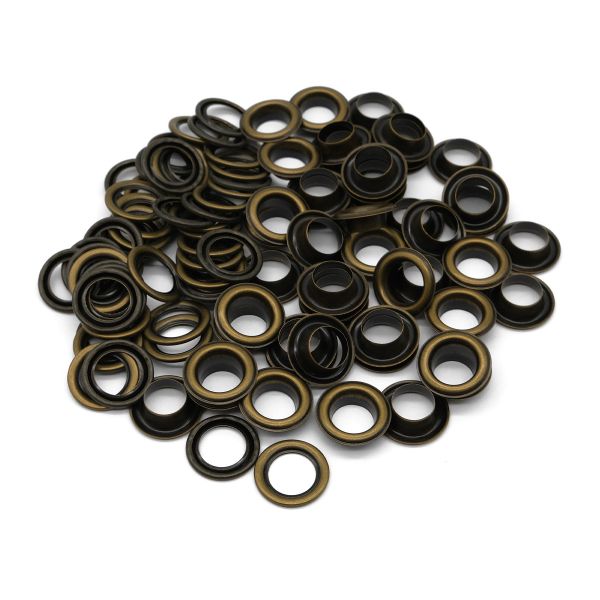 Люверсы металл ⌀11.0 мм (внутр.), латунь, 50 шт, BIG