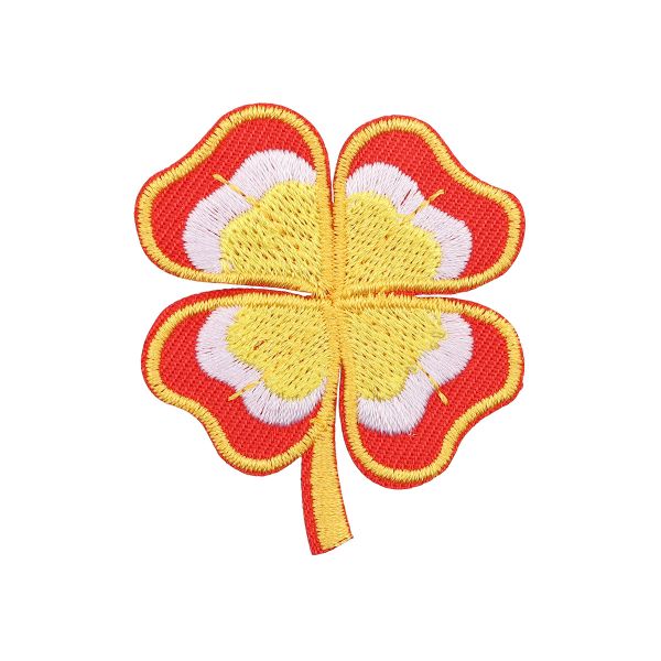 Термоаппликация Клевер, 4.8х5cm, желто-красный, Hobby&Pro