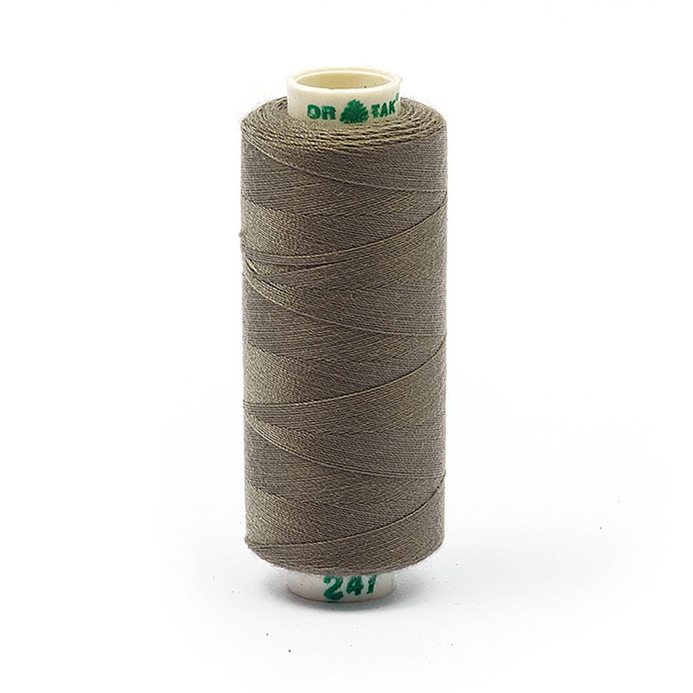 Нитки швейные бытовые Dor Tak 40/2, 366 м / 10 кат., 247 серый