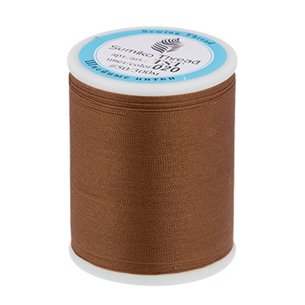 Нитки для трикотажных тканей SumikoThread 300 м, (328 ярд), 020 коричневый
