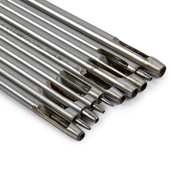 Пробойники для кожи круглые, набор 0.5/1/1.5/2/2.5/3/3.5/4/4.5/5 мм, Промысел, LT-032