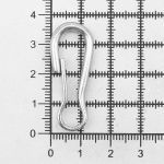 Карабин проволочный сталь 36х15 мм (in 7 мм), никель, 20 шт