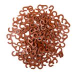 Крючки шторные для карниза на кольцо, 100 шт, /РП/ 04 св.коричневый, Blitz LF-300