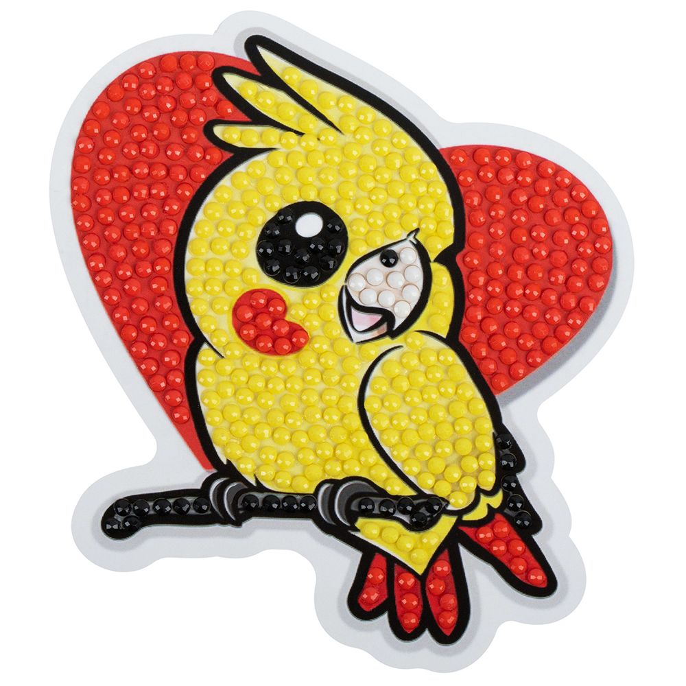 Кристальная (алмазная) мозаика Фрея ALVM-119, магнит, Желтый попугай, 9.5х11 см