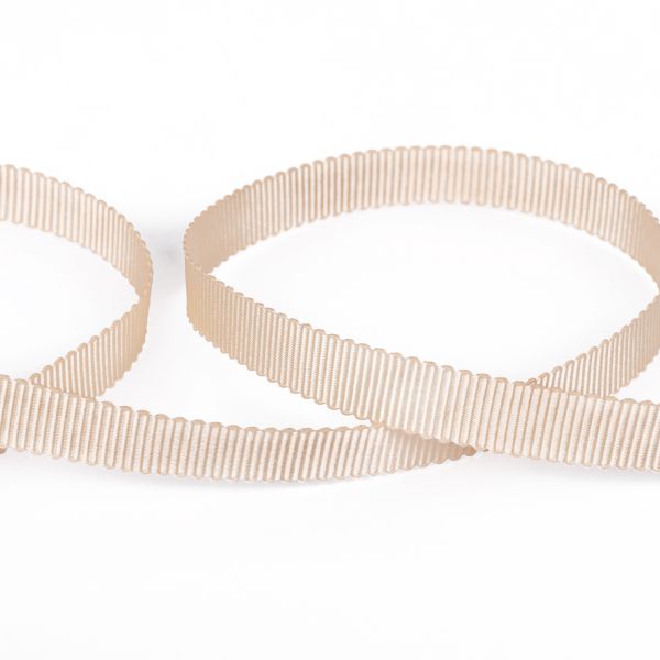 Лента репсовая (в рубчик) с зубчатым краем 10.0 мм, 25±1 метров, 112 персиковый, Gamma PTGR-10