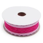 Тесьма отделочная ажурная 50 мм, 25 м, (03 розовый/ярко-розовый)