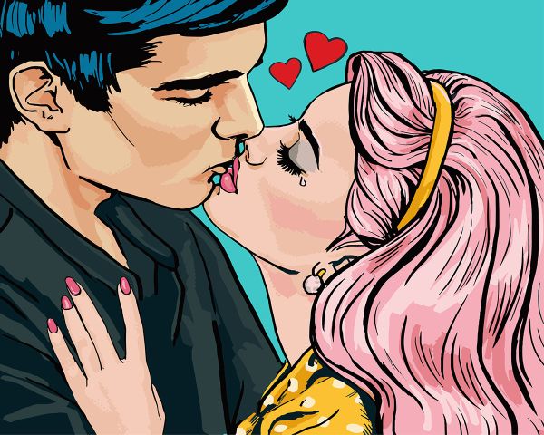 Холст для раскрашивания по номерам PNB/C1 №65, Настоящие чувства, 50х40 см