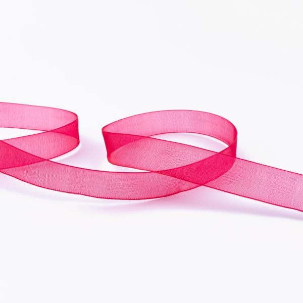 Лента капроновая (органза) 15.0 мм / 22.8±1 метра, 037 т.красный, Blitz OR-15