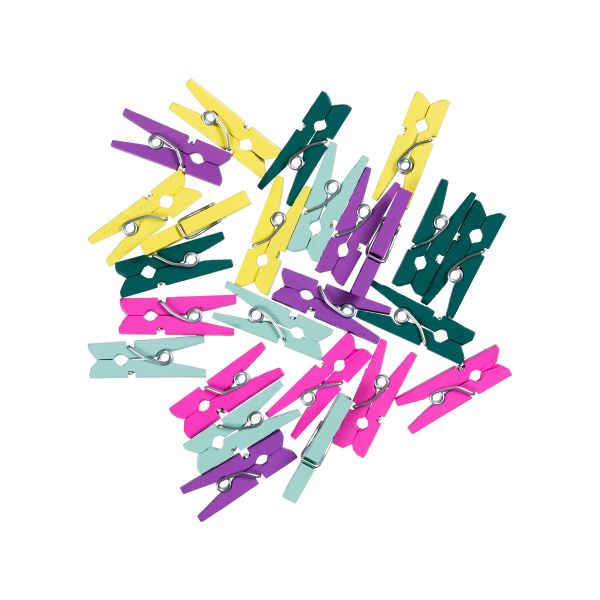 Прищепки декоративные 2.5 см, 125 шт, 08 В расцвете, Mr.Painter DKN-04