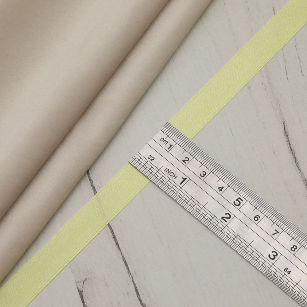 Лента атласная 1-сторонняя 12.0 мм / 22.86±1 метров, 057 лимонный, Globus