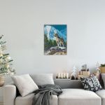 Алмазная (кристальная) мозаика Фрея ALPD-130, на подрамнике Горный волк, 30х40 см