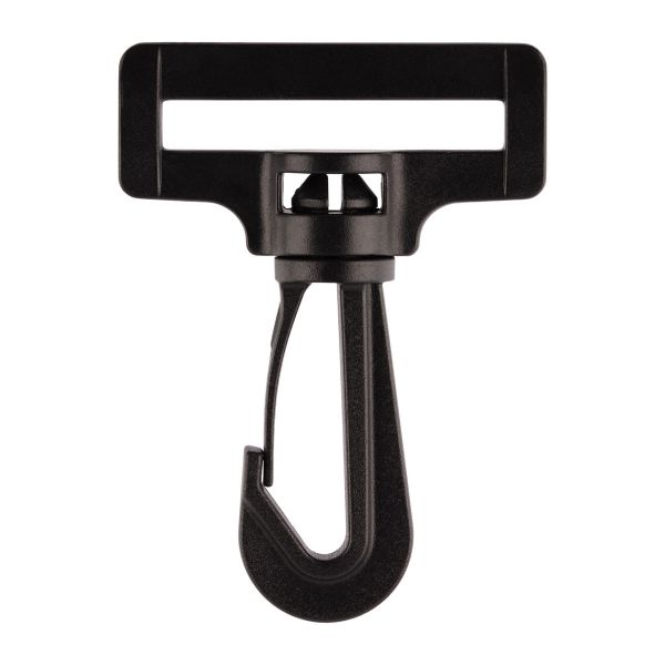 Карабин пластик 38 мм, 100 шт, черный, Gamma GHB003