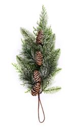 Букетик декоративный 54 см, 6 шт, 01 еловая веточка с шишками, Blumentag VDD-99